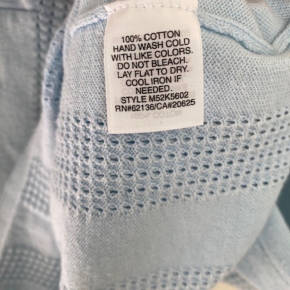 Guess Sky Blue Textured Polo Shirt - Picture 4 of 4